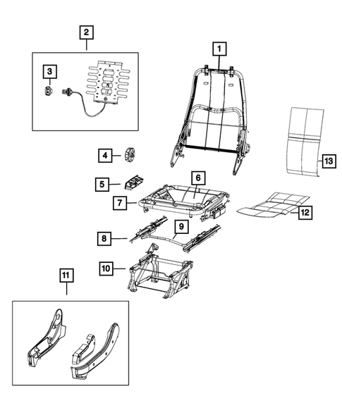 Front Seats - Adjusters, Recliners, Shields and Risers for 2015 Ram ProMaster 2500 #2
