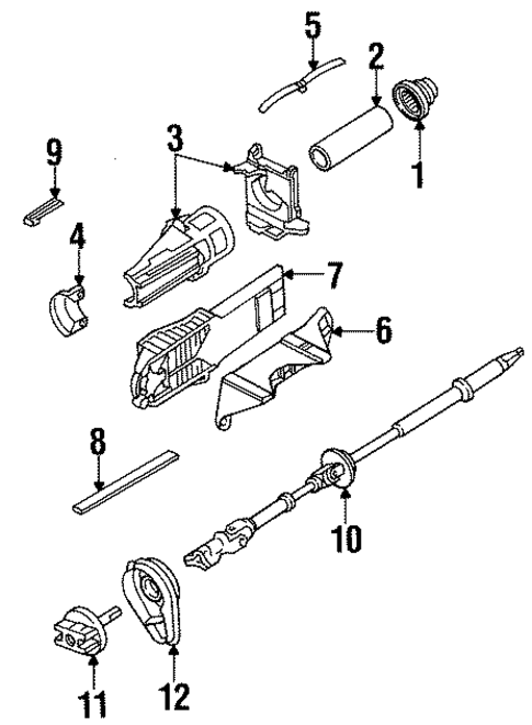 Steering Column Components for 2001 Mercury Cougar #0