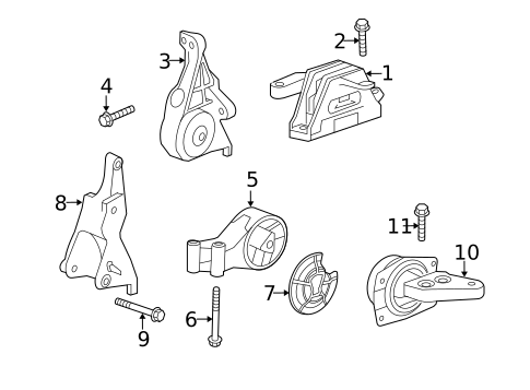 Engine Mounting for 2017 Chevrolet Impala #0