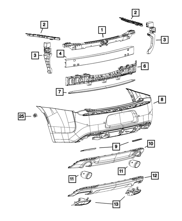 5SW12TZZAD - Frame, Bumper and Fascia: Fascia Applique for Mopar Image