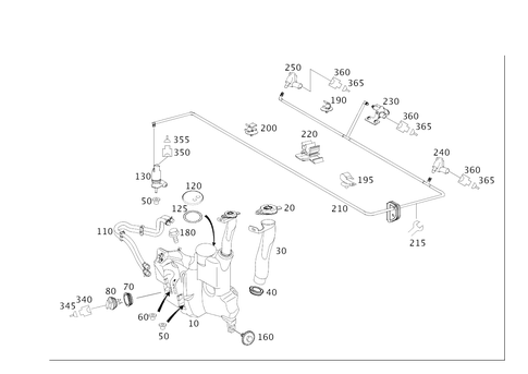 Pane Washer, Headlamp Wiper/Washer for 2010 Mercedes-Benz ML550 #0