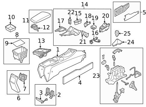 Center Console for 2016 Kia Optima #0