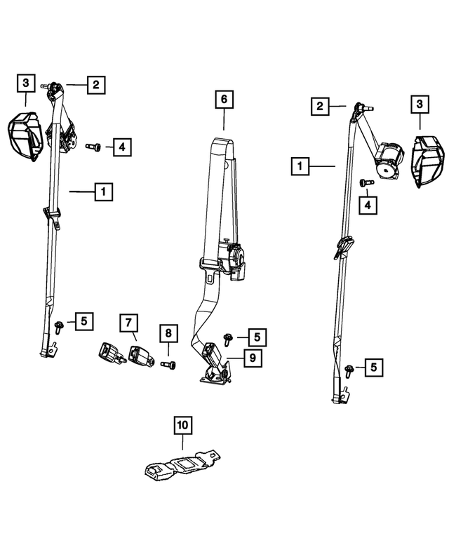 6509931AA - Restraints: Shoulder Pan Head Screw for Mopar Image