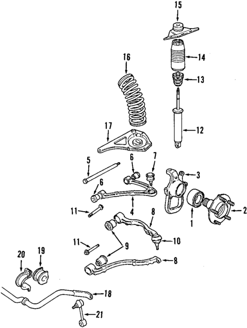 Front Suspension for 2001 Jaguar XJ8 #0