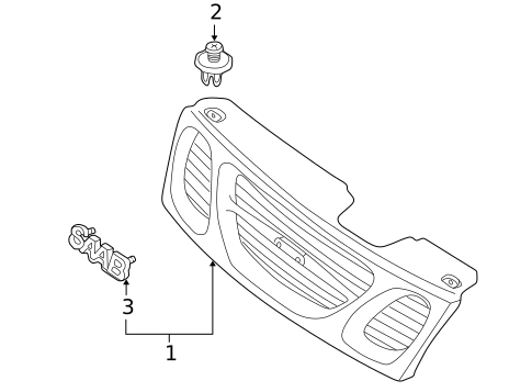 Grille & Components for 2000 Saab 9-5 #0