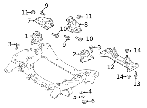 Engine & Trans Mounting for 2020 Kia Stinger #0