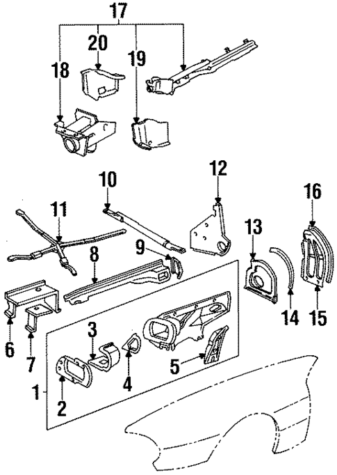 Structural Components & Rails for 1994 Jaguar XJS #0