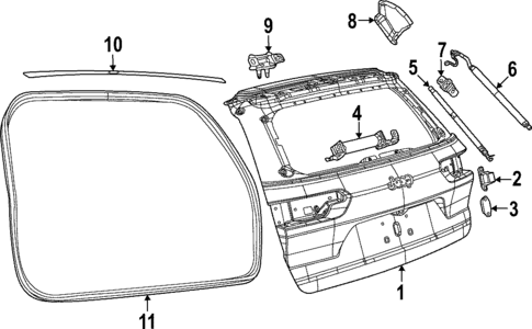 Liftgate for 2022 Jeep Grand Cherokee L #1
