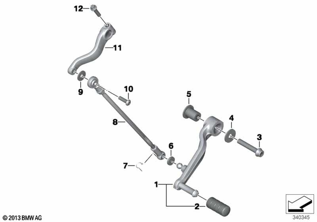 23417716017 - : Foot Shift Lever for BMW-Motorrad Image