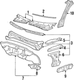 60652SD2A00 - Body: Cowl Vent Panel for Acura Image