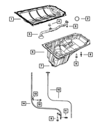 6508272AA - 5.7L HEMI Gas; Engine: Nut, Mounting for Chrysler: Aspen, Pacifica, Voyager | Dodge: Charger Daytona, Dakota, Durango, Ram 1500, Ram 2500, Ram 3500 | Jeep: Cherokee, Commander, Compass, Grand Cherokee, Wagoneer S | Ram: 1500, 1500 Classic, 2500, 3500 Image