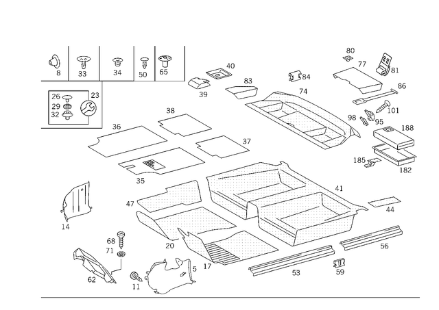 7981003207 - Panelling: Tapping Screw for Mercedes-Benz: 190, 190C, 190D, 190DC, 190E, 200, 200D, 220, 220b, 220Sb, 230SL, 250C, 250SL, 260E, 280E, 280SL, 300CE, 300D, 300E, 300SD, 300SE, 300SEL, 300SL, 300TD, 300TE, 380SE, 380SL, 380SLC, 400E, 400SE, 400SEL, 450SL, 450SLC, 500E, 500SEC, 500SEL, 500SL, 560SEC, 560SEL, 600, 600SEL, 600SL, ML320, ML430, ML55 AMG, S420, SL320 Image image