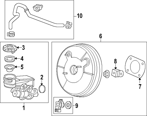 Master Cylinder - Components On Dash Panel for 2022 Honda Civic #0