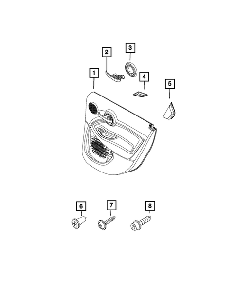 Door Trim Panels-Front and Rear for 2018 Fiat 500X #0