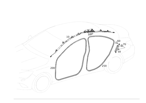 Head Protection Curtain, Door Edge Guard Sections for 2016 Mercedes-Benz CLA 250 #0