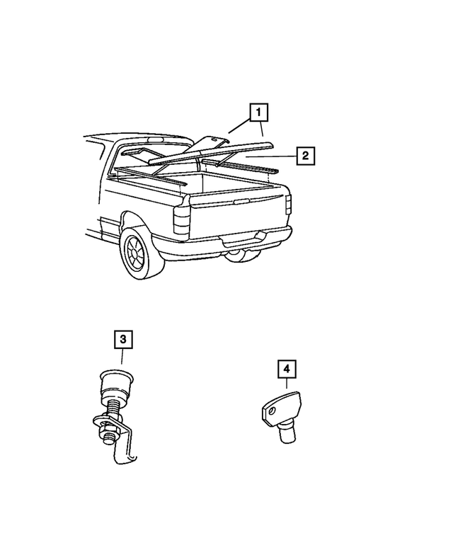 5018117AA - Mopar Accessories - Component Parts: Key &amp; Cylinder Set-lock Key &amp; Cylinder Set for Mopar Image
