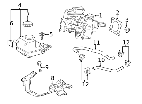 Hydraulic System for 2012 Toyota Prius V #1