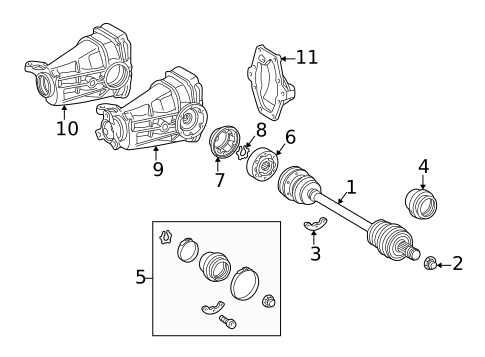Axle Components for 2009 Mercedes-Benz CLS63 AMG #0
