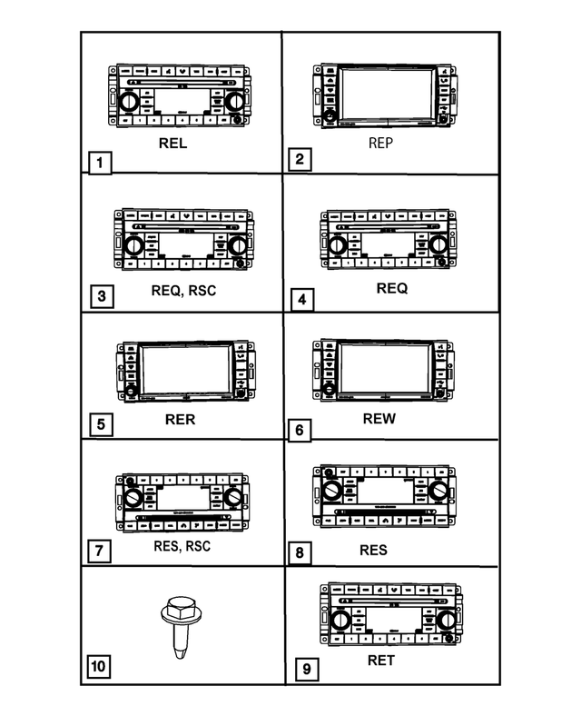 5064925AG - Electrical: Mw/fm/dvd Radio for Mopar Image