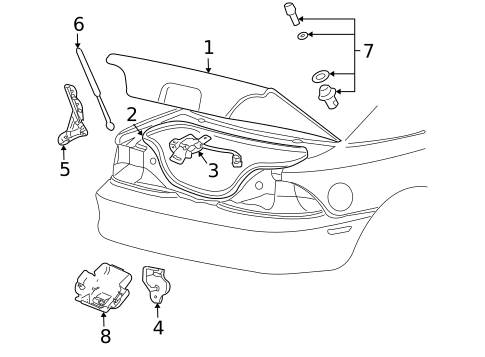 Lid & Components for 2007 Ford Mustang #0