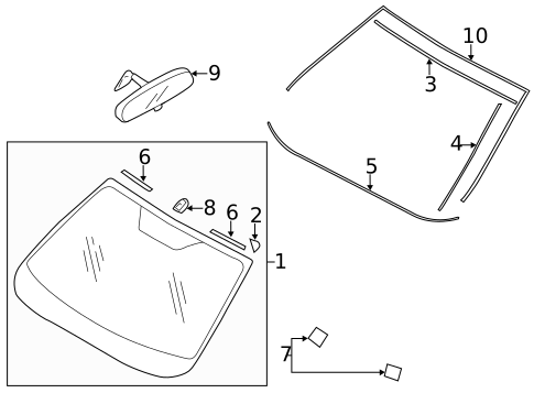 Glass - Windshield for 2012 Subaru Impreza #0