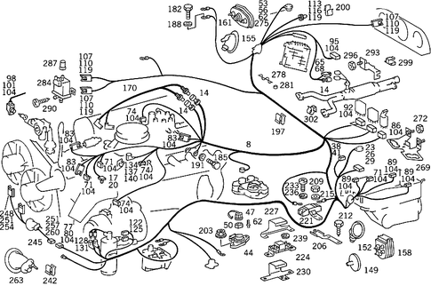 Engine Cable Harness and Electric Cables Used for Additional Fan for 1986 Mercedes-Benz 560SEC #0