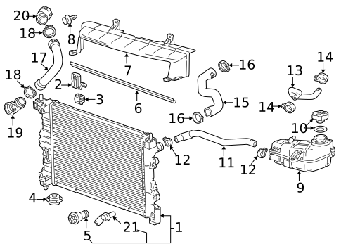 Radiator & Components for 2019 Chevrolet Silverado 1500 #13