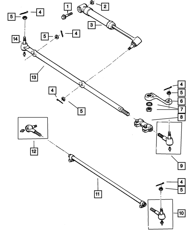 68053860AA - Steering: Steering Linkage Damper for Mopar Image