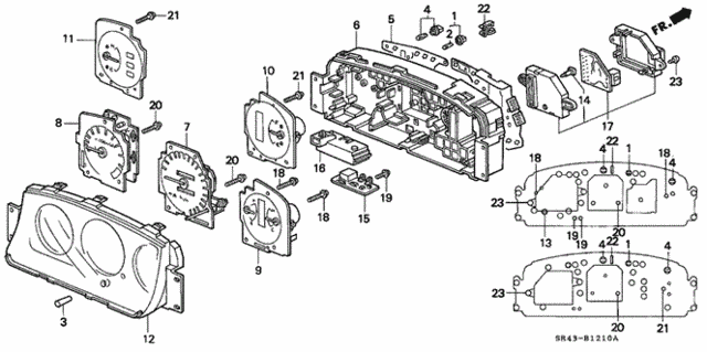Meter Components for 1993 Honda Civic #0