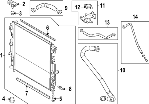 Radiator & Components for 2025 Mazda CX-70 #1