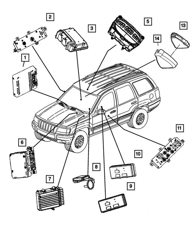 5HB62DX9AC - Electrical: Door Module Switch, Right for Mopar Image