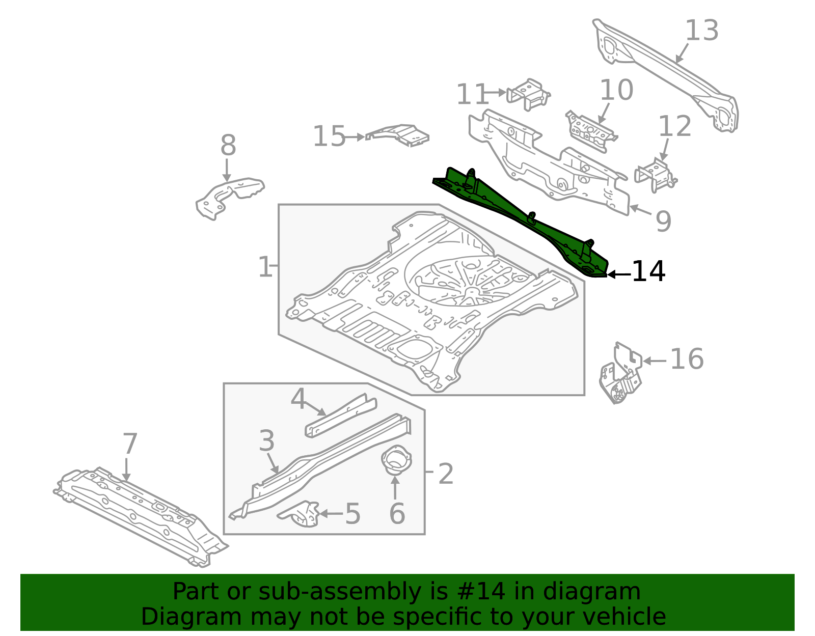 2001-2004 Ford Escape Rear Body Reinforcement YL8Z-7811L52-AA | OEM ...