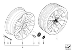 36116766734 - : Light Alloy Rim 36907111 for BMW Image