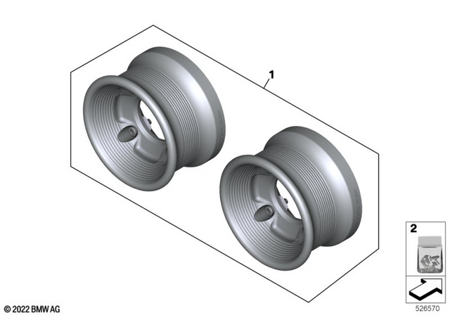 77225A4E752 - Exhausts &amp; Performance: Satz Ersatzteile EndschalldäMpfer - Rsd for BMW-Motorrad Image