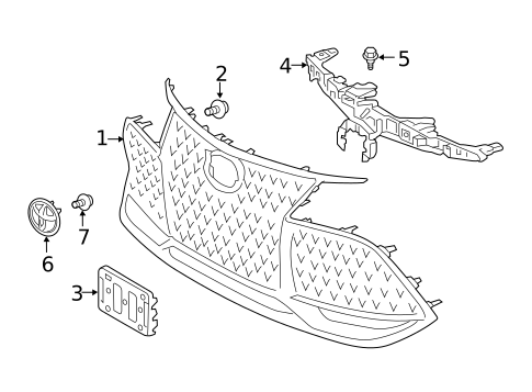 Grille & Components for 2021 Toyota Avalon #0