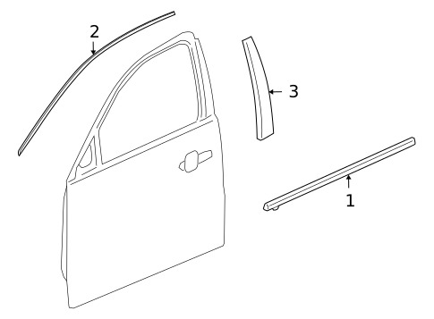 Exterior Trim - Front Door for 2017 Buick Regal #0
