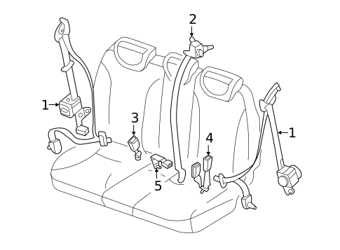 Seat Belt for 2020 Kia Sedona #0