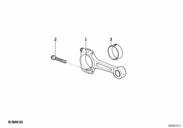 11241342810 - Engine: Connecting Rod - 3Xweiss for BMW-Motorrad Image