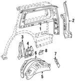 6170460120 - Body: Inner Panel for Toyota: Land Cruiser Image