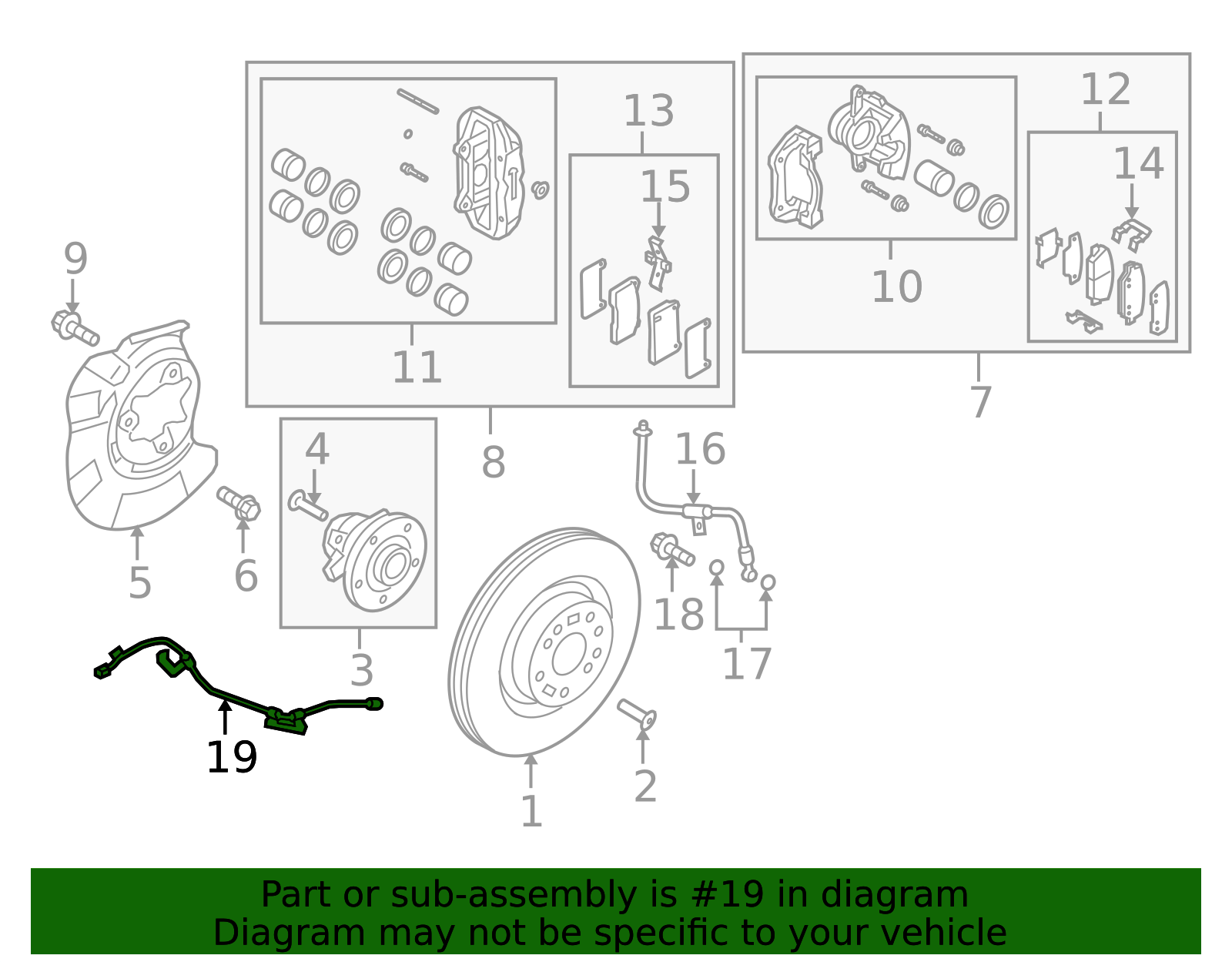 OEM-Spec ABS Speed Sensor Wire Harness – Fits Left Front – Replaces 59810-2M000 / ALS1946 / ABS2039