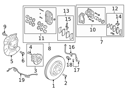 Brake Components for 2013 Hyundai Genesis Coupe #1