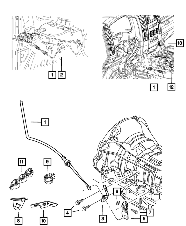 « 6511861AA – 65RFE; 6-Speed; Automatic Transmission : Levier De Commande De Sélection De Rapport Ecrou, Montage pour Mopar Image »