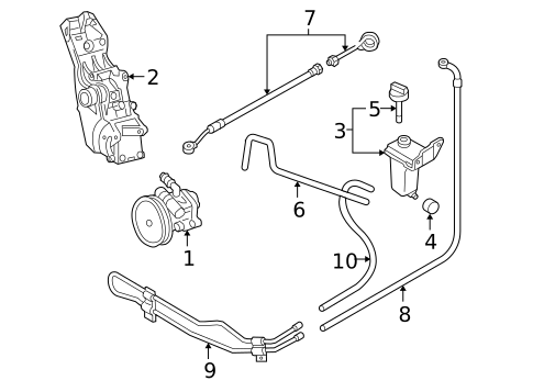Pump & Hoses for 2007 Audi A4 Quattro #0