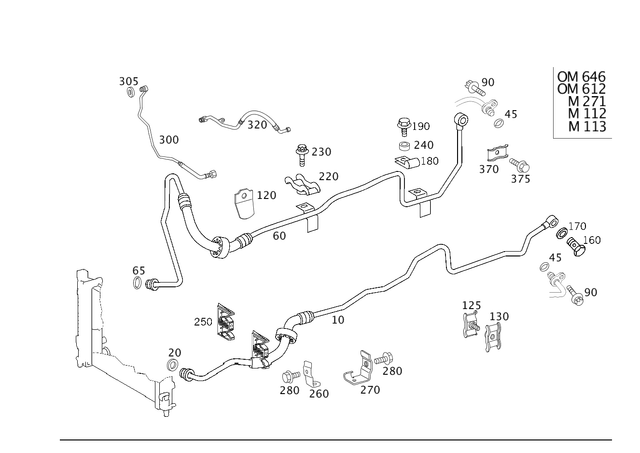 2092705496 - : Oil Line for Mercedes-Benz Image