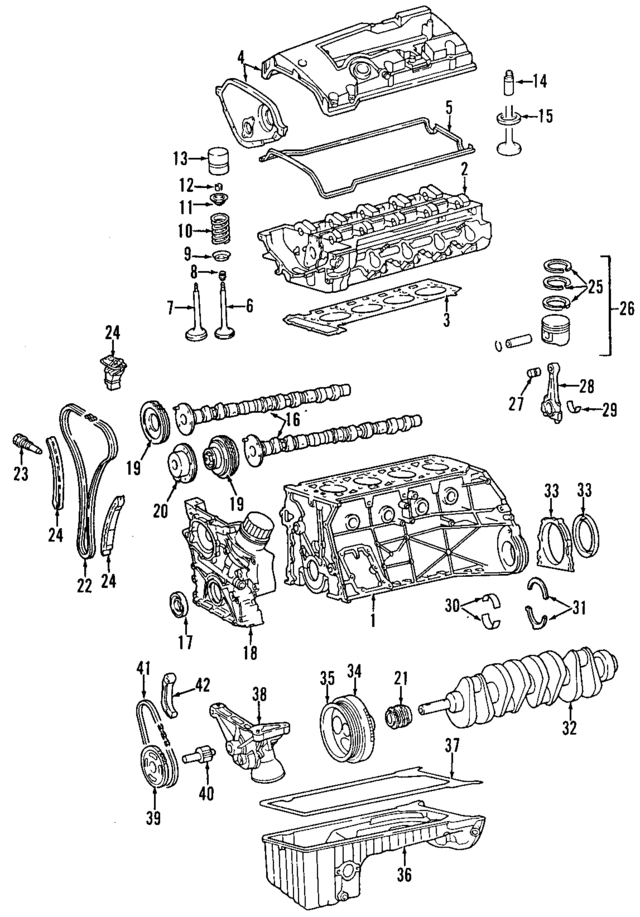 1110104608 - Engine: Cylinder Block for Mercedes-Benz Image
