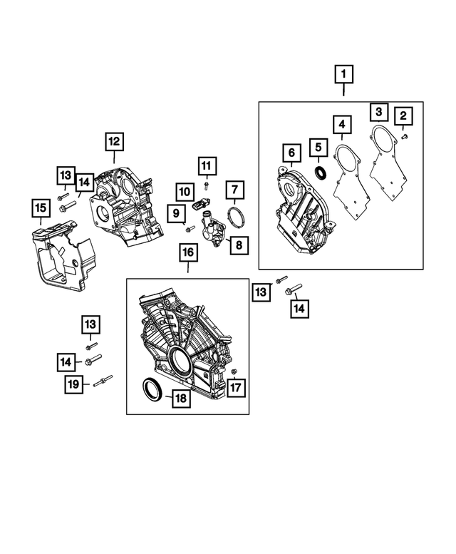 68504223AA - Engine: Chain Case Cover for Mopar Image