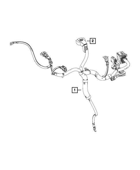 Battery, Battery Tray and Cables for 2014 Ram 1500 #2