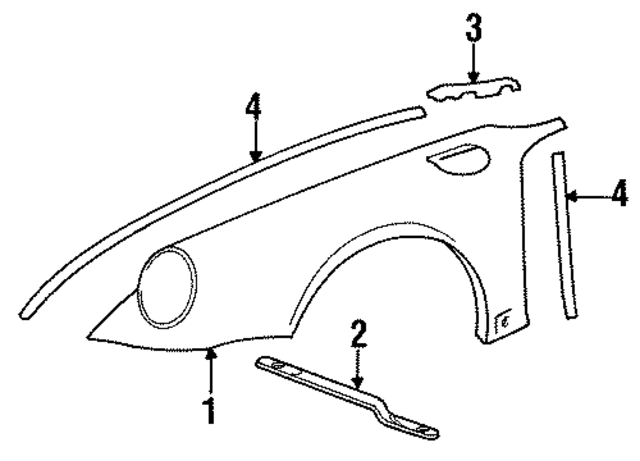 96450414103GRV - Body: Fender Brace for Porsche Image
