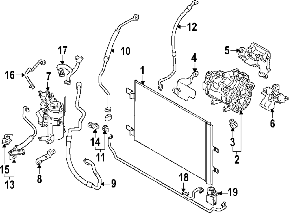 A-Premium A/C Condenser For Mitsubishi Outlander 2014-2016 2.4L 3.0L - With Receiver Drier Assembly