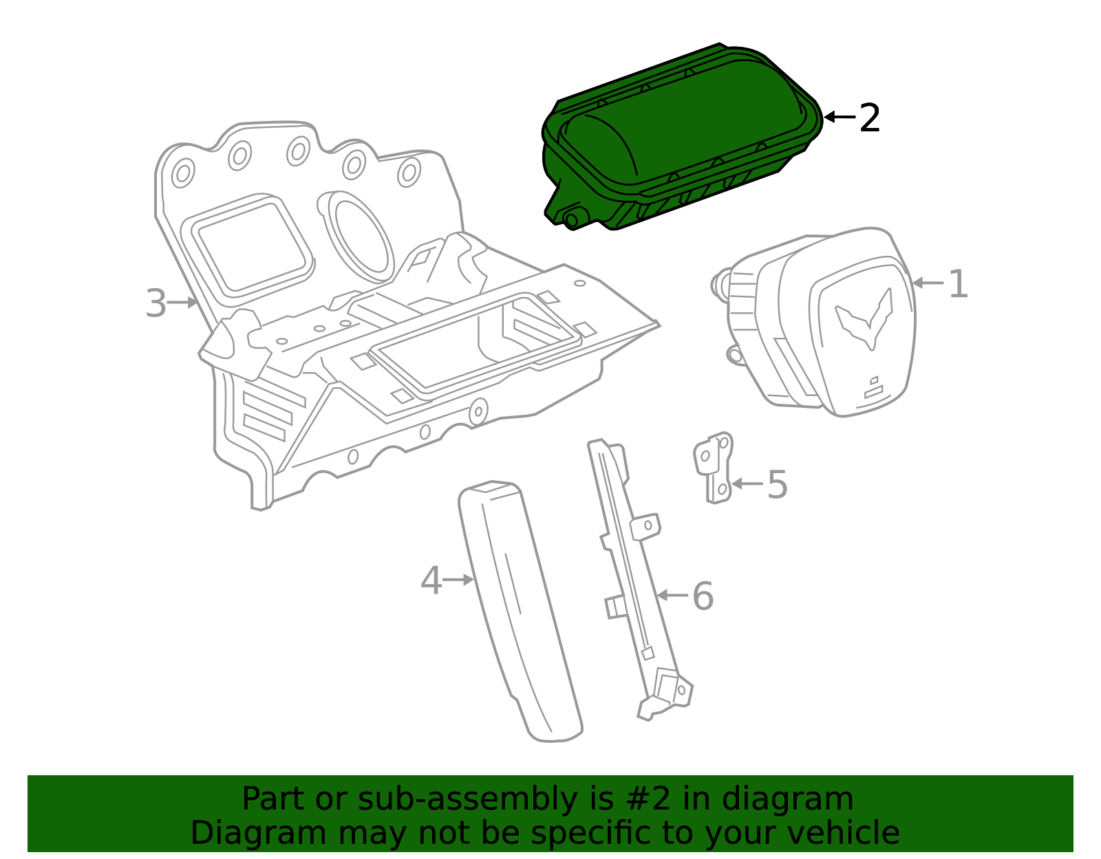 2016-2019 Chevrolet Corvette Passenger Inflator Module 84317932 GM ...